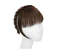 Bangs Hair Synthetic Headband Bangs Extension Fake Hair Blunt Fringe with Long Sides for Women Natural False Black Brown Blonde Bang Hair Extensions(2-30)