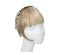 Bangs Hair Synthetic Headband Bangs Extension Fake Hair Blunt Fringe with Long Sides for Women Natural False Black Brown Blonde Bang Hair Extensions(16H613)