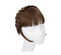 Bangs Hair Synthetic Headband Bangs Extension Fake Hair Blunt Fringe with Long Sides for Women Natural False Black Brown Blonde Bang Hair Extensions(4-30)