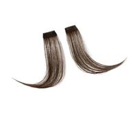 Bangs Hair Wig Middle-part Bangs Hair Extensions Clip In Forehead Natural Seamless French Oblique Bangs Eight-character Bangs Hair Extensions(1B/27HL)