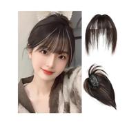 Bangs Natural-Looking Synthetic 3D Air Bangs Hair Clip-In Extension - Invisible Hairpiece for Effortless Style and Volume Hairstyle(Dark Brown)