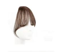 Bangs Wig Piece Lightweight Bangs Female Forehead Synthetic Fake Air Bang Hairs Styling Hair Extensions for Daily Wear(Light Brown)