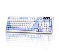 Bangsanth Wireless Keyboard, RGB Gaming Keyboard, Tri-mode BT5.0/2.4GHz/USB-C, 99-Key Creamy, Anti-ghosting Keys, Compatible with PC, Mac, Gaming Consoles, UK Layout (White)