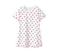 BANGSAUR Girls' Nighties, Flutter Sleeve Nightwear, Cotton Sleepshirts Nightdress, 3-10 Years Tomatoes 6-7 Years