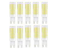 BANGSHUO Pack 10 G9 LED Light Bulb, 9W (85W Equivalent), Non-Dimmable, Cool White 6000K, 850 Lumen G9 AC220-240V, 360 Degree