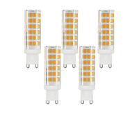 BANGSHUO Pack 5 G9 LED Light Bulb, 9W (85W Equivalent), Non-Dimmable, Warm White 3000K, 850 Lumen G9 AC220-240V, 360 Degree