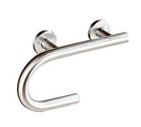 BANGSUN Grab Bar Toilet Paper Holder Bathroom Rail Curved Stainless Steel Chromed Silver