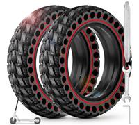 BANGTING 2PCS 50/75-6.1 Solid Tyre for Electric Scooter, 8.5x2 inch E Scooter Tyres, 8 1/2 x2 Replacement Tire Compatible with Xiaomi 3 Lite / 3 / Pro 2 / 1s / M365 / M365 Pro (Red)