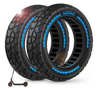 BANGTING 2PCS 8.5 inch Solid Tyres for Electric Scooter, 8 1/2 x2 Scooter Tyre, 50/75-6.1 Tires Compatible with Xiaomi Pro 2 / M365 / M365 Pro / 1S / 3/3 Lite (Blue, Off-Road (NO Tools))