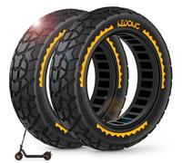 BANGTING 2PCS 8.5 inch Solid Tyres for Electric Scooter, 8 1/2 x2 Scooter Tyre, 50/75-6.1 Tires Compatible with Xiaomi Pro 2 / M365 / M365 Pro / 1S / 3/3 Lite (Yellow, Off-Road (NO Tools))