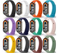 BANGTING Pack of 3 - 12 Replacement Wristbands for Xiaomi Mi Band 10/9/8, Compatible with Xiaomi Smart Band 10 9 8, Breathable Sports Bracelet Made of Soft TPU, Adjustable, Quick Change Design