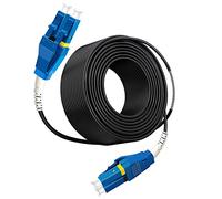 Bangun 100 Feet (30 Meters) Uniboot LC to LC Outdoor Armored Fiber Patch Cable, Low Friction Single Mode Duplex Fiber Optic Cable Jumper Optical Patch Cord, 9/125um, (OS1/OS2 Compatible), LSZH Black