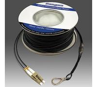 Bangun 100 Meters LC to LC 10G Duplex OM3 Outdoor Armored Fiber Patch Cable with Pulling Eye, Overhead/Direct Burial Fiber Optic Cable, Multimode 50/125