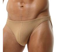 BANGWEAR Profile Briefs Men's Bikini Brief Soft Rid Bikini Underwear Tan