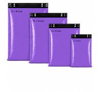 BANGYPOST Purple Mailing Bags 100 Pack Mixed Sizes - 25 x 6x9, 25 x 9x12, 25 x 10x14 & 25 x 12x16 Inch, Self Seal Poly Postal Bags, Heavy Duty Waterproof Shipping Mailers