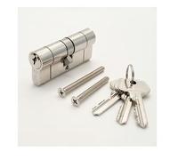 Banham 363 Type Mortice Euro Double Cylinder, Chrome | Key Operation Both Sides, Residential & Commercial, Replacement or New Fit, Euro Profile, Compact Design