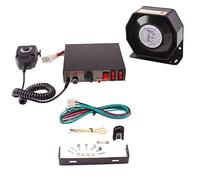 banhao 12 V PA System for Vehicles, Police Siren Vehicle PA Speaker, Ambulance Car Siren, 8 Tones, 130 DB, 200 Watt, Heavy Duty Handheld Microphone, Emergency Siren for Car Truck Vehicles