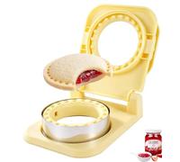 BANIC Upgraded Spring-Assisted Uncrustable Sandwich Maker, Crustless Sandwich Pocket Cutter and Sealer Circle Shape, Effortless Sealing & Auto Release, Non-Stick, Lunch & Bento Box Accessories