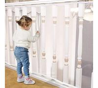 Banister Guard for Baby - 10ft x 3ft, Child Safety Net, Stair Railing Proof Mesh for Kids, Toys, Pets - White