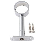 Banister Rail Brackets 1pcs Round Chrome Centre Support Bracket for Wardrobe Rail Rod Socket 25mm Zinc Alloy Overhead Flip-up Adjustable Clothes Holder(Color 1)