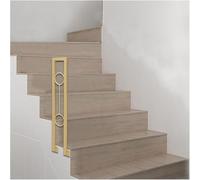 Banister Rails Indoor Stair Steps Decorative Balusters Staircase Corridor Hand Railing Kit for Balcony Apartment Villa Kindergarten, Retro Wrought Iron Safety Fence(Gold,75cm Tall)