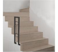 Banister Rails Indoor Stair Steps Decorative Balusters Staircase Corridor Hand Railing Kit for Balcony Apartment Villa Kindergarten, Retro Wrought Iron Safety Fence(Black,70cm Tall)