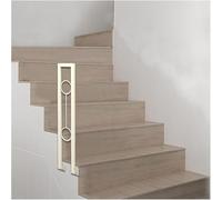 Banister Rails Indoor Stair Steps Decorative Balusters Staircase Corridor Hand Railing Kit for Balcony Apartment Villa Kindergarten, Retro Wrought Iron Safety Fence(White,105cm Tall)