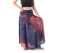 Banjamath® Women's Long Bohemian Style Gypsy Boho Hippie Skirt, Mandala Blue, XXL
