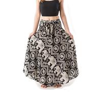 BANJAMATH Women's Long Maxi Bohemian Style Gypsy Boho Hippie Summer Beach Skirt