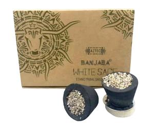 Banjara Incense Resin Cups - 6 Cups - Handmade - Made in India (1 Pack, White Sage)