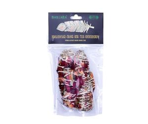Banjara Smudge Sticks, 2 Pack, Incense, Himalayan Sage Orange Rose Tulsi Rhododendron, Cleansing Meditation, 13cm