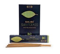 Banjara Tribal Sweetgrass Smudge Incense - Handmade, Uplifting, 12 Sticks