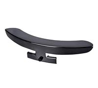 Banjo Armrest Single Leg Repair Protector, Banjo Accessories for Retro Models, Black Zinc Alloy Armrest with Mirror Finish, Replacement Part Compatible with Dual Rim Hook