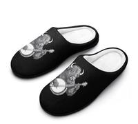 Banjo Bison Comfy Women's Slippers Nonslip Indoor House Shoes 9-10（40-41）