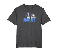 Banjo Bluegrass I Like My Grass Blue Banjoist Distressed T-Shirt, Men's Big and Tall, Dark Heather Grey, 4X Tall