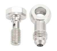 Banjo Bolt Kit, M8 X 1.25mm to AN4 Stainless Steel Banjo Bolt Fitting with Washer Banjo Bolt Adapter for Pipeline Connection, Liquid Flow Control