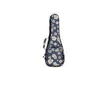 Banjo Case 21/23 26 Inch Hibiscus Flowers Ukulele Gig Bag with 10mm Sponge Padding, Soft 4 Strings Guitar Case(Size 23 inch)