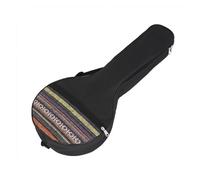 Banjo Case Ethnic Style Thickened Cotton Banjo Bag for 4 Strings, Waterproof Case with Adjustable Shoulder Strap for Outdoor Music Travel Storage