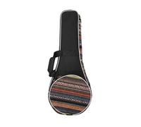 Banjo Case Mandolin Case Oxford Gig Bag with Adjustable Shoulder Strap Colorful Striped Handbag Stringed Instrument Backpack for Outdoor Music Travel Storage