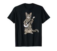 Banjo Cat - Funny Retro Style Bluegrass & Tabby Cat Lover T-Shirt
