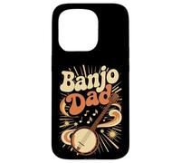 Banjo Dad Retro Bluegrass Country Music Father Case for iPhone 15 Pro