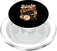 Banjo Dad Retro Bluegrass Country Music Father PopSockets PopGrip for MagSafe