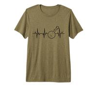 Banjo ECG Heartline Banjo Player Folk Music Premium T-Shirt