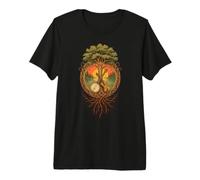 Banjo Fiddle Bluegrass Music Lover Folk Roots Premium T-Shirt