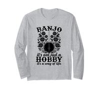 Banjo Folk Country Music - Fingerpicking Bluegrass Banjo Long Sleeve T-Shirt