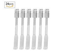 Banjo Hooks, 24 Pcs Adjustable Length 5.4-6.4cm, Guitar Hooks Nickel-Plated Copper-Zinc Alloy Silver for Musicians, Banjo Players, Guitarists, Instrument Repair and Home Use