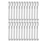 Banjo Hooks Set, 24PCS Silver Metal Bracket Hooks, Wear Resistant Replacement Accessory - Durable Design, Easy DIY Installation, Fits Most Banjos and Ukuleles