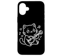 Banjo Kawaii Cat Case for iPhone 16 Plus