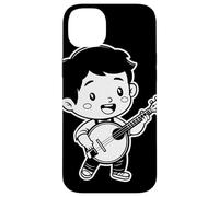 Banjo Kid Cartoon Look Folk Music Case for iPhone 14 Plus