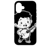 Banjo Kid Cartoon Look Folk Music Case for iPhone 16